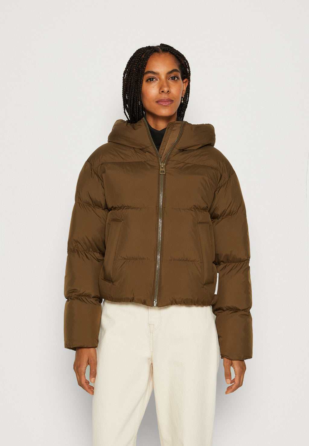 Marc O'Polo JACKET FIXED HOOD WITH ELASTIC DETAILS WELT POCKETS