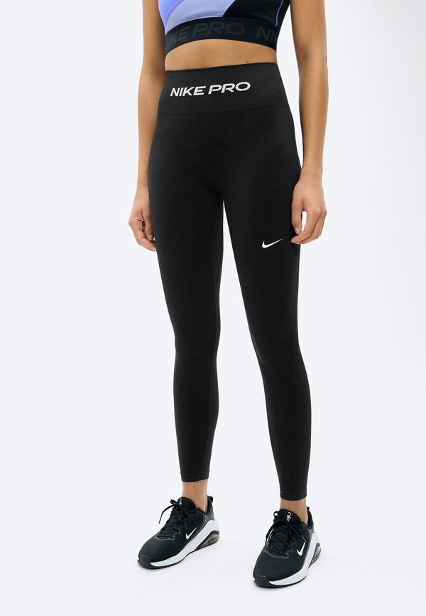 Nike Performance W NP DF SMLS HR 7/8 TIGHT WT - Leggings - black/white