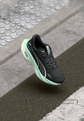 Puma MAGNIFY NITRO 3 - Road running shoes - black/mint melt