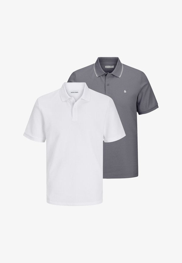 Jack & Jones 2ER PACK  - Polo shirt - weiß   dunkelgrau