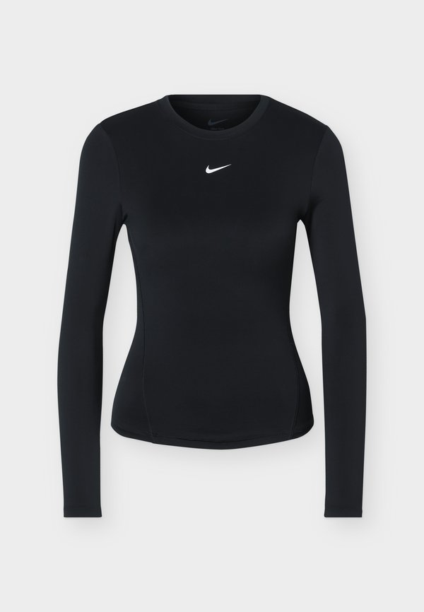 Nike Performance ONE FITTED - Long sleeved top - black/white
