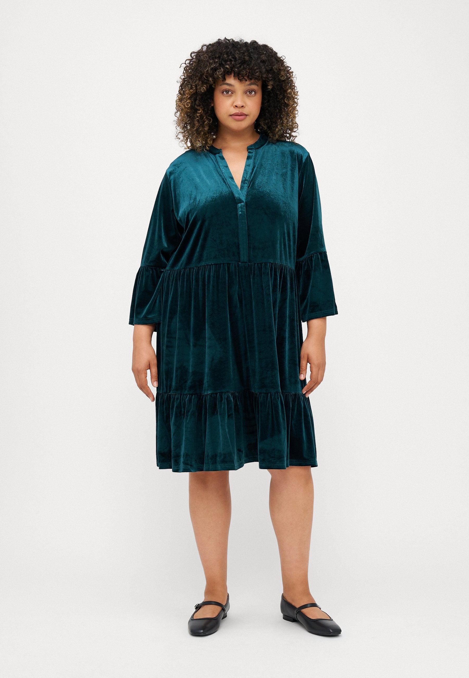 CARISANA 3/4 KNEE DRESS Media 3