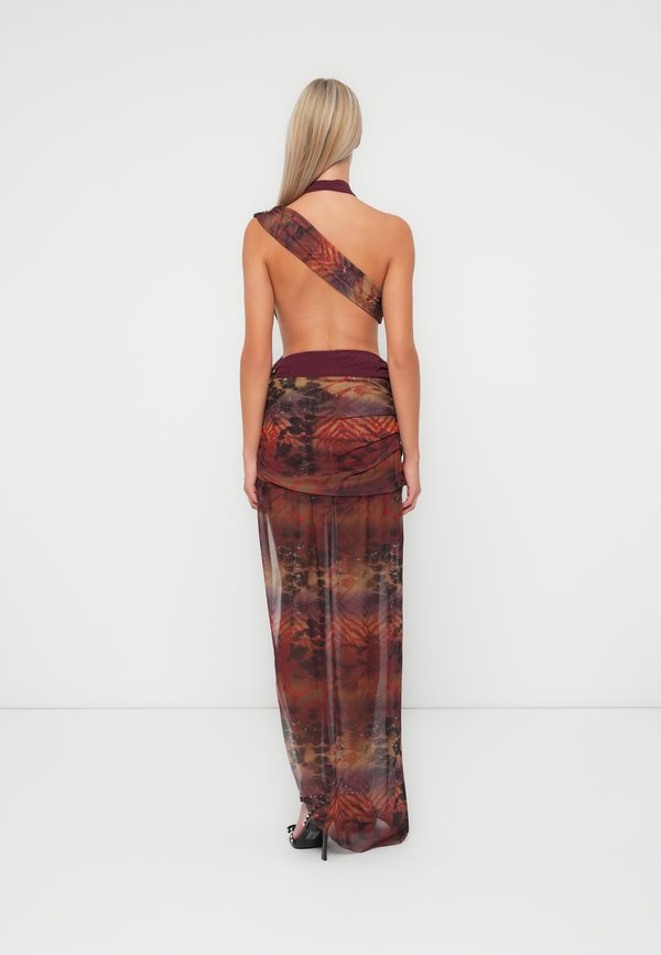 Jaded London ASYMMETRIC DRAPED MAXI DRESS