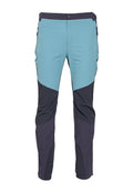 Leichte, wasserabweisende Hose mit einem blauen oberen Abschnitt und dunkelblauen Akzenten, mit Reißverschlusstaschen und taillierter Passform.