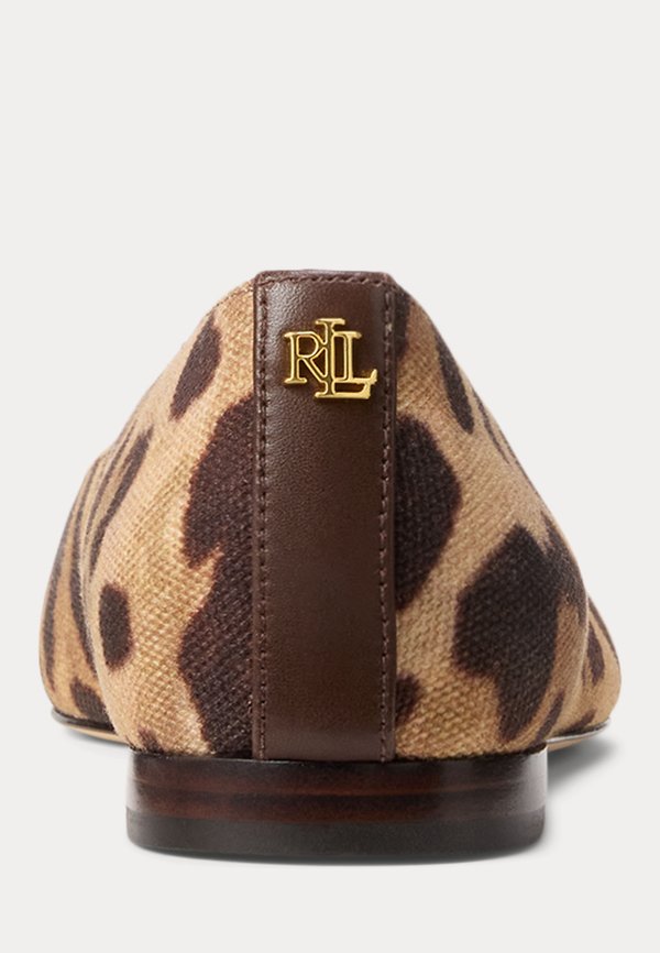 Lauren Ralph Lauren LONDYN OCELOT-PRINT CANVAS BALLET FLAT