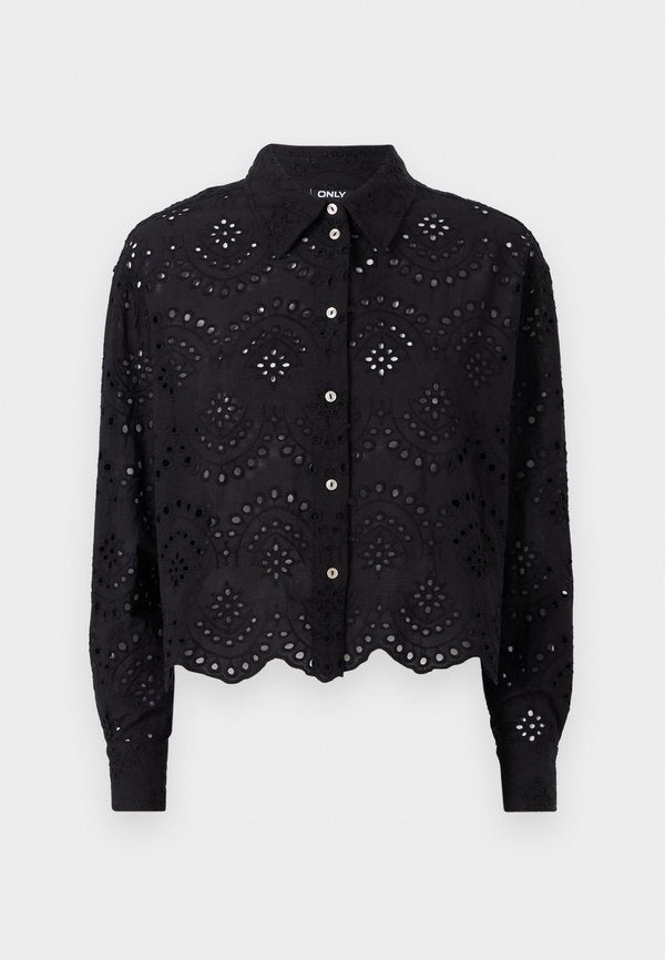 ONLY ONLVALAIS - Button-down blouse - black