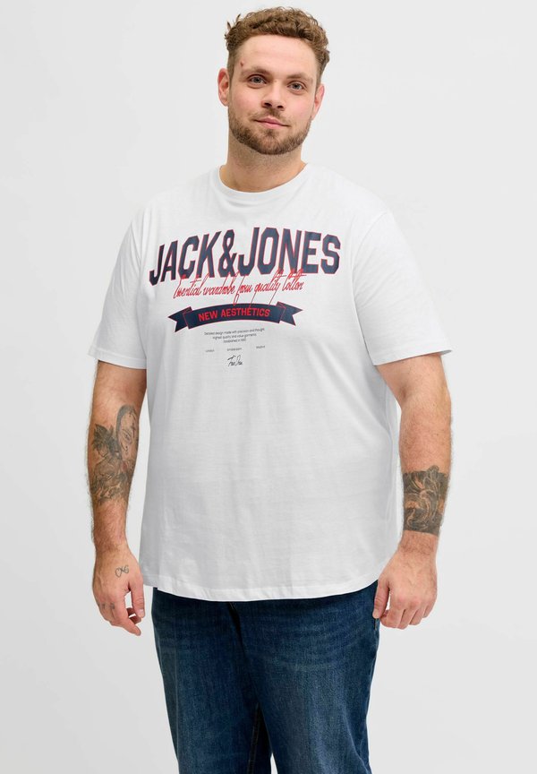 Jack & Jones Plus Size - Print T-shirt - bright white