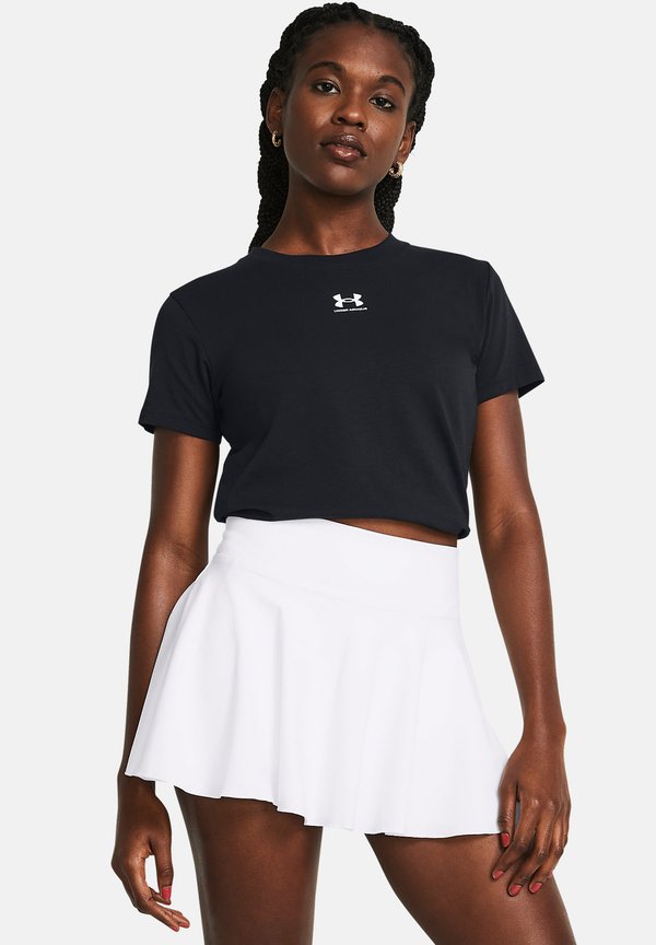 Under Armour RIVAL CORE - Sports T-shirt - black white