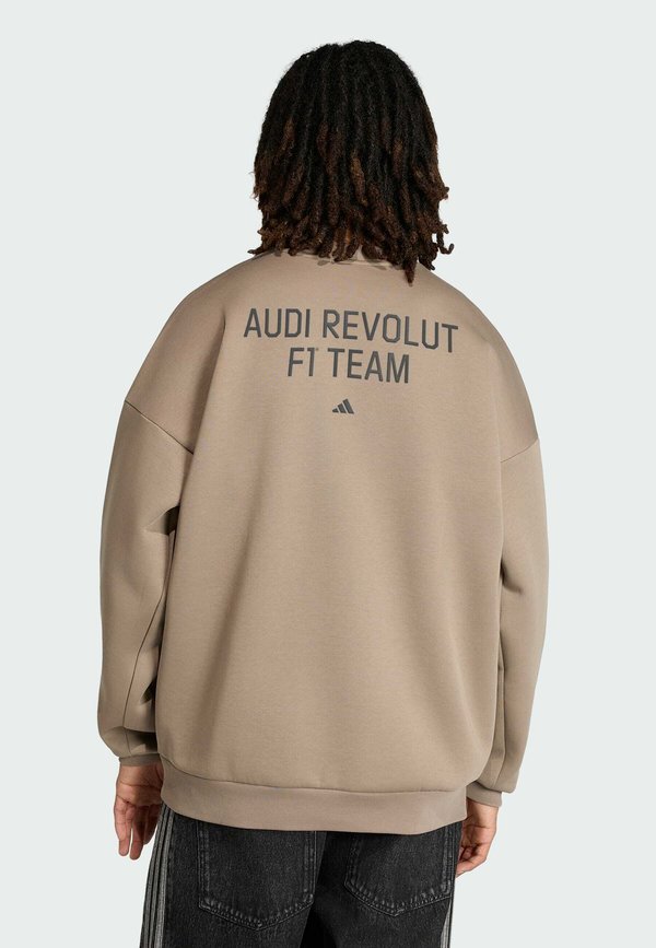 adidas Performance AUDI REVOLUT F1 TEAM ELEVATED CREW SWEAT - Sweatshirt - simple brown   hi-res red
