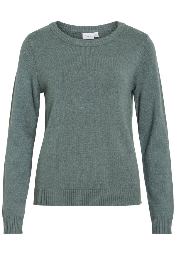 VILA VIRIL O-NECK L/S KNIT TOP - NOOS