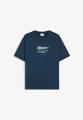 Bershka RELAXED FIT PRINTED T-SHIRT - Print T-shirt - royal blue