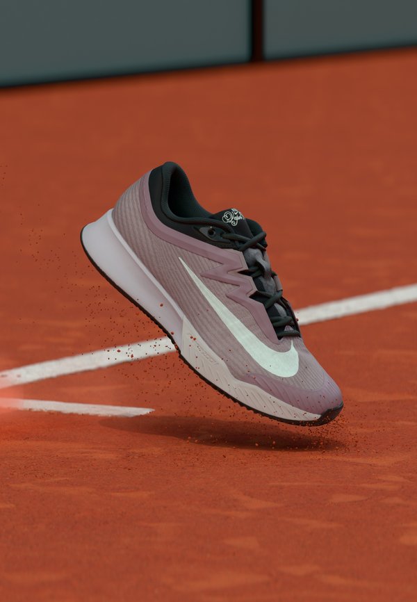 Nike Performance VAPOR PRO 3 PREMIUM CLAY - Clay court tennis shoes - light violet ore/barely green/anthracite