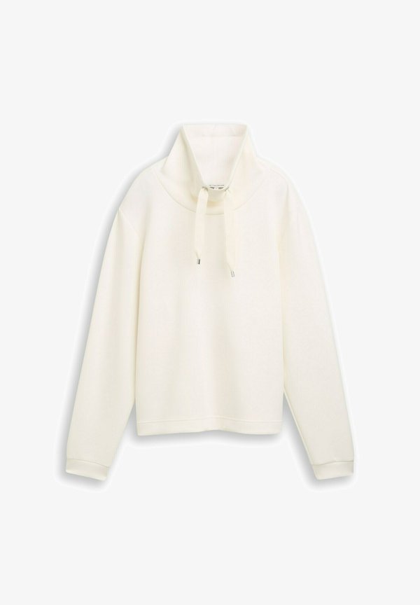 TOM TAILOR MIT STEHKRAGEN - Sweatshirt - whisper white