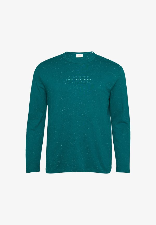 s.Oliver AUS MIT LOGO - Long sleeved top - petrol