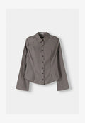 Bershka Button-down blouse - dark brown