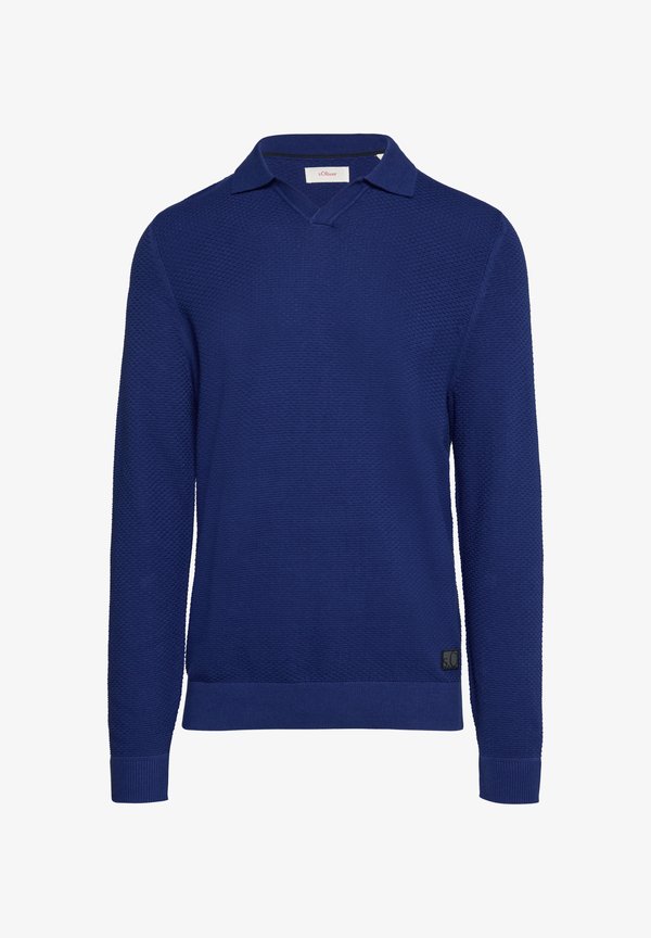s.Oliver STRUKTURIERTER - Long sleeved top - ozeanblau