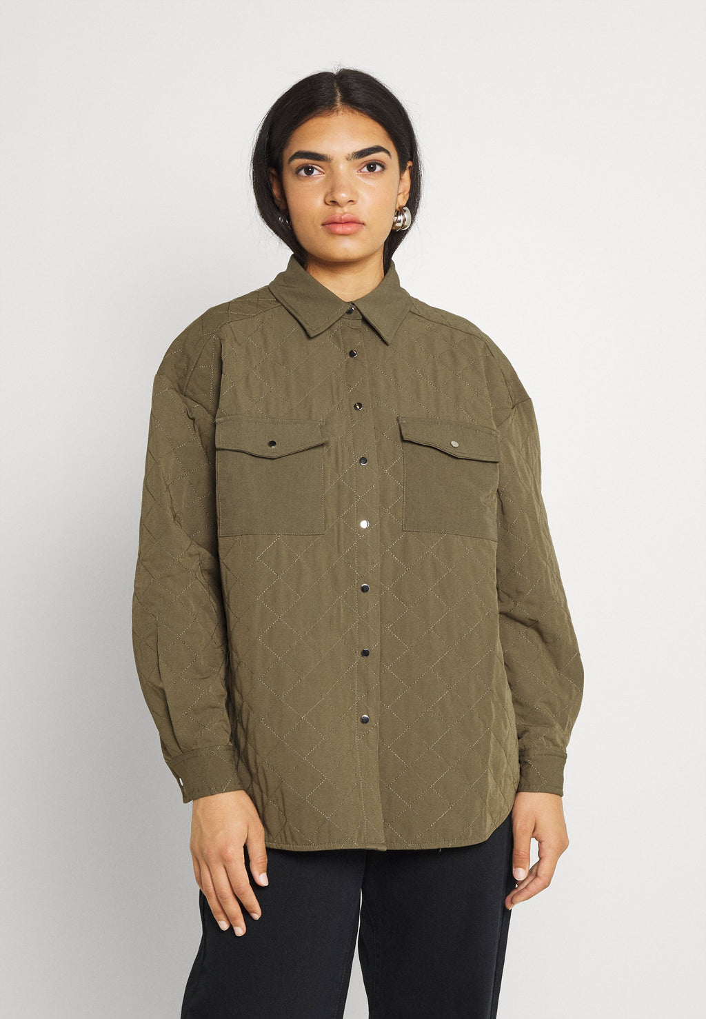 NA-KD QUILTED OVERSIZED OVERSHIRT