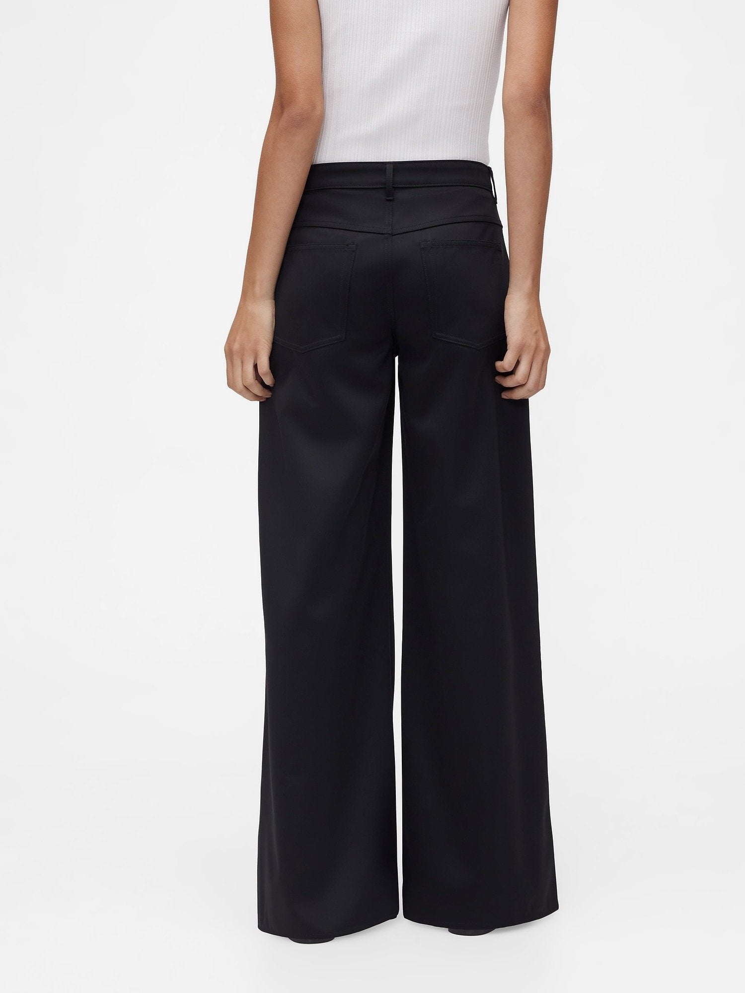 GAP GAPSTUDIO LOW RISE SATIN BAGGY PANTS