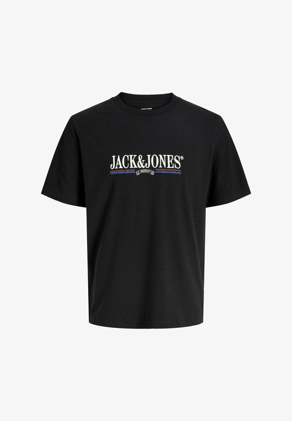Jack & Jones T-SHIRT PLUS SIZE LOGO T-SHIRT - Print T-shirt - black