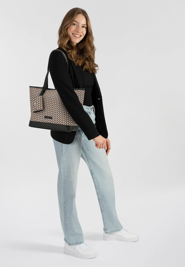 TOM TAILOR XENIA ZIP SHOPPER L - Handbag - black