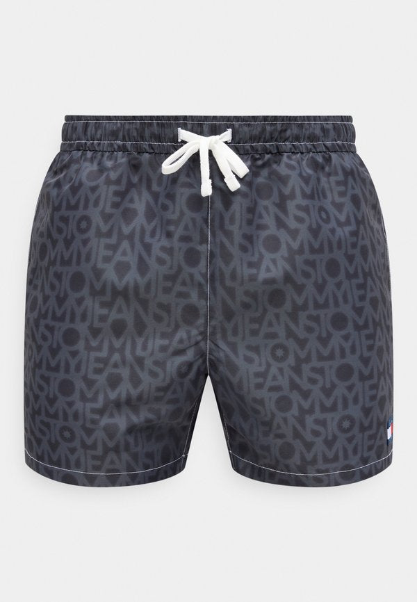 Tommy Hilfiger HERITAGE MEDIUM DRAWSTRING - Swimming shorts - black