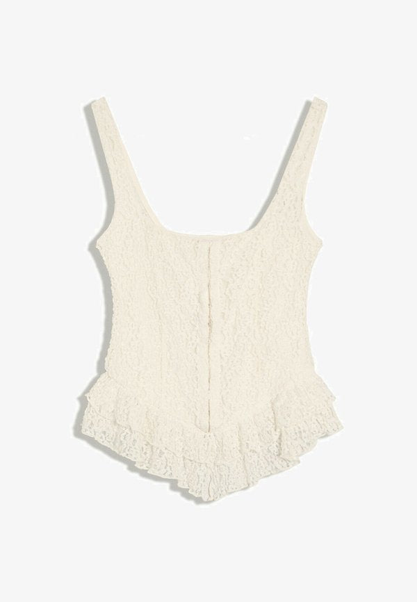 Bershka RUSTIC CORSET - TOP - Blouse - white