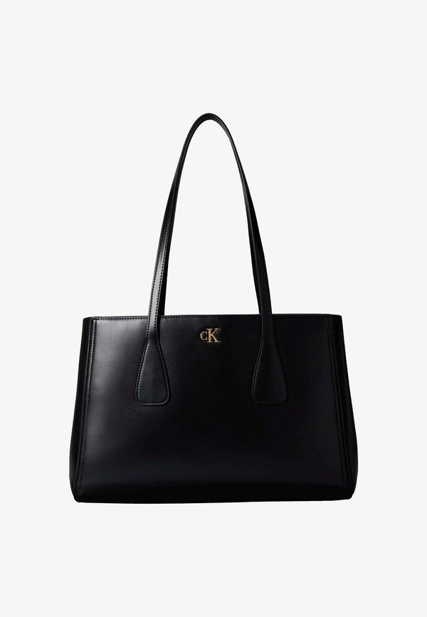 Calvin Klein CK MEDIUM WORK TOTE - Handbag - black