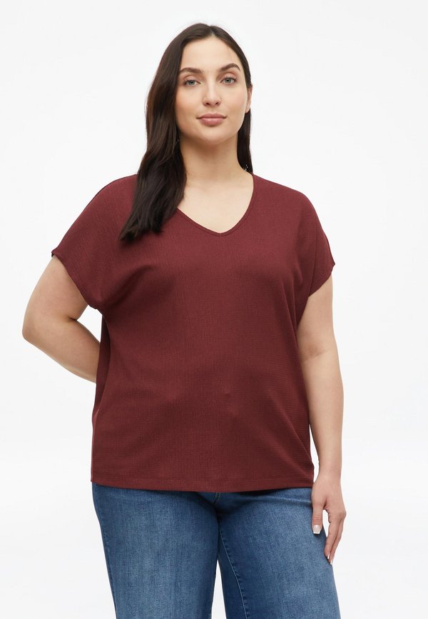 s.Oliver T-SHIRT - Print T-shirt - bordeaux