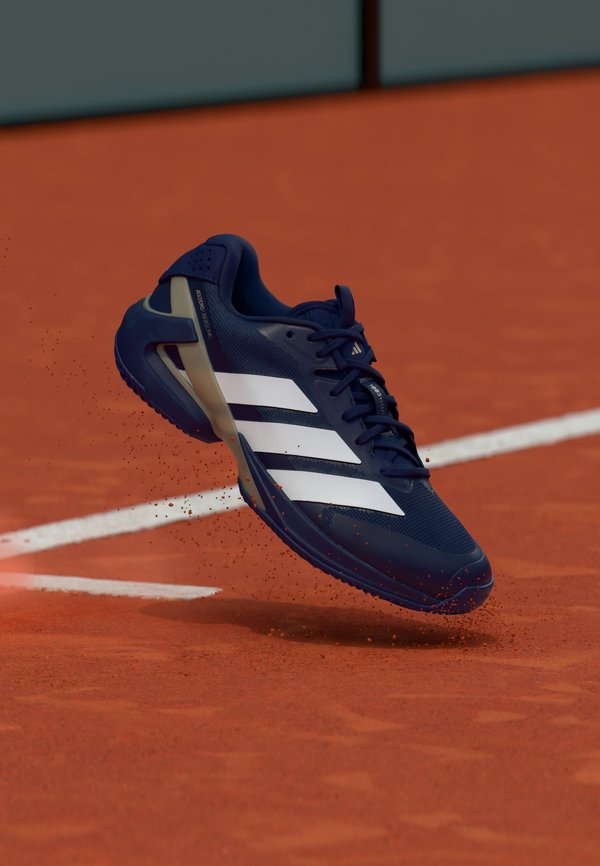 adidas Performance ADIZERO UBERSONIC 5 CLAY - Trail running shoes - dark blue/footwear white/cyber metallic