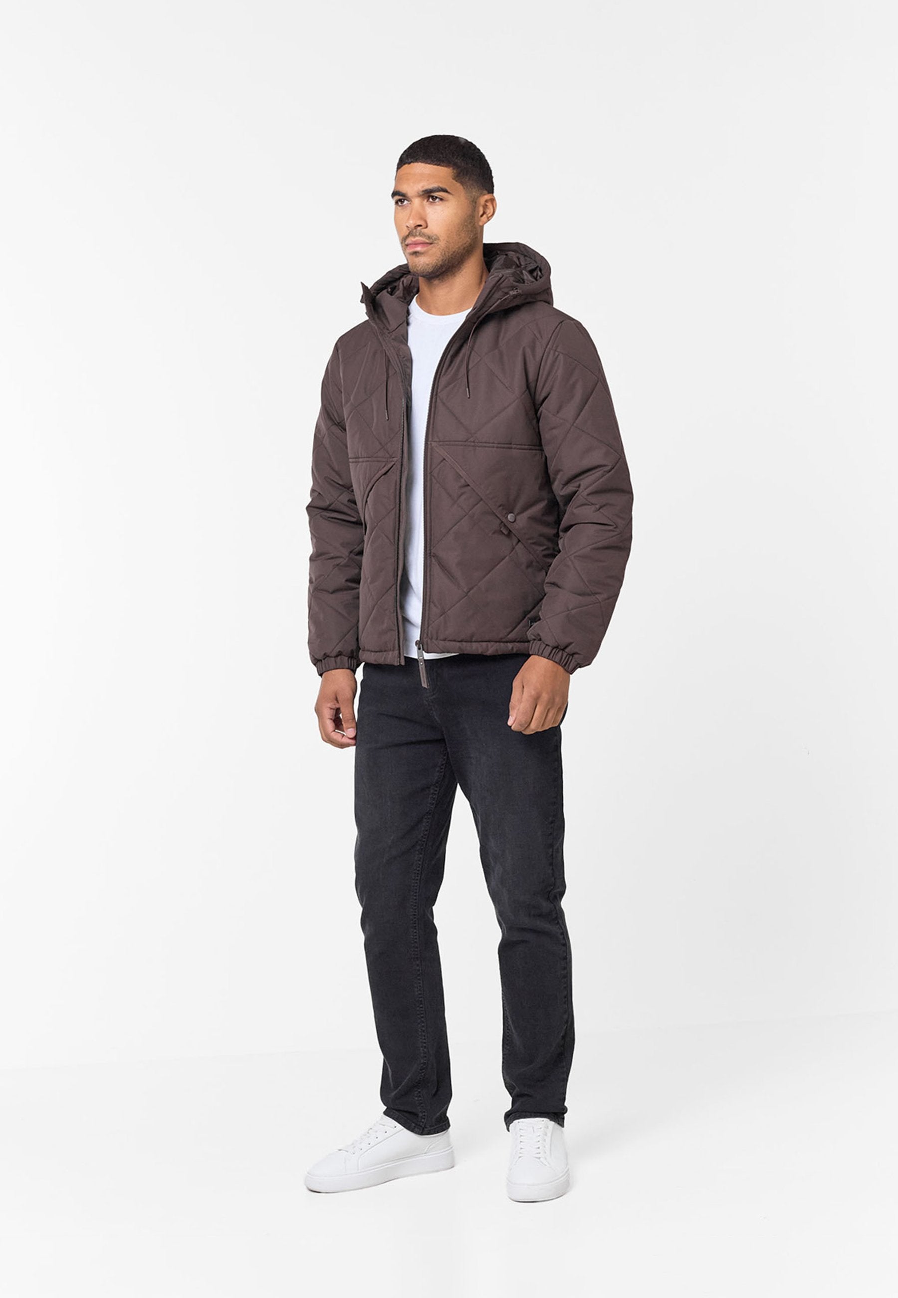 CLOSURE London DIAMOND QUILTED POCKET PUFFER