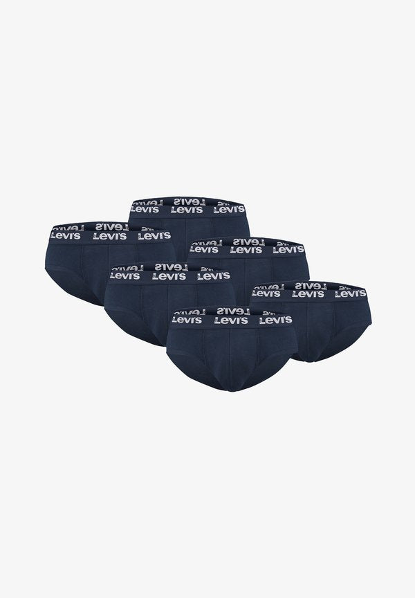 Levi's® LEVI’S HERREN RETROBRIEFS REPEAT LOGO SLIP UNTERWÄSCHE 6-ER PACK - Briefs - navy
