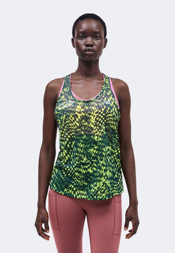 New Balance LONDON EDITION ATHLETICS PRINTED TANK - Top - medusa green