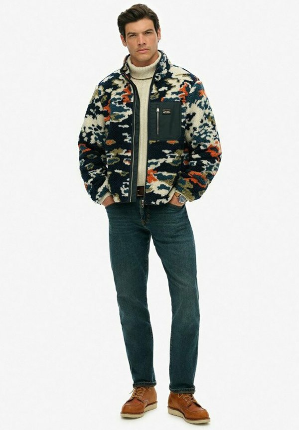 Superdry & Co PRINTED ZIP THROUGH - Fleece jacket - lichen print