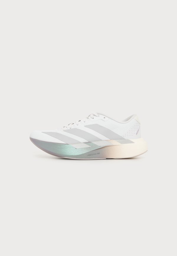 adidas Performance ADIZERO EVO SL WOVEN - Road running shoes - crystal white grey two matt purple met
