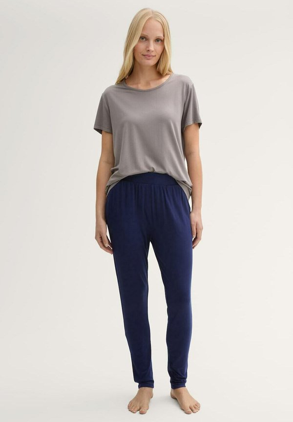 TOM TAILOR BASIC - Pyjama bottoms - blue dark solid