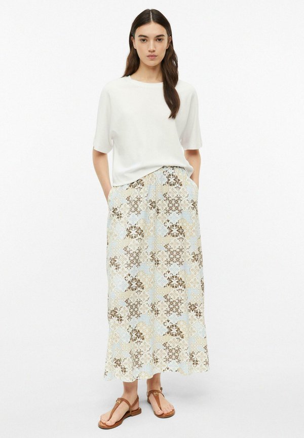 s.Oliver ROCK - Maxi skirt - sandfarben