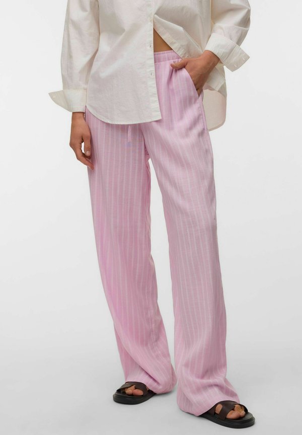 Vero Moda VMROSIE MW WIDE PANT NOOS - Trousers - pirouette