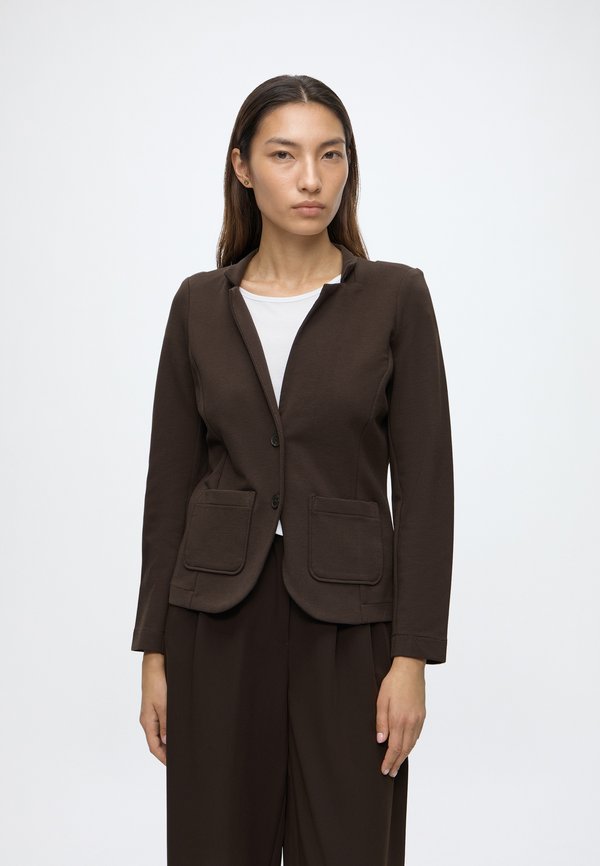 TOM TAILOR OTTOMAN STRUCTURE - Blazer - java dark brown