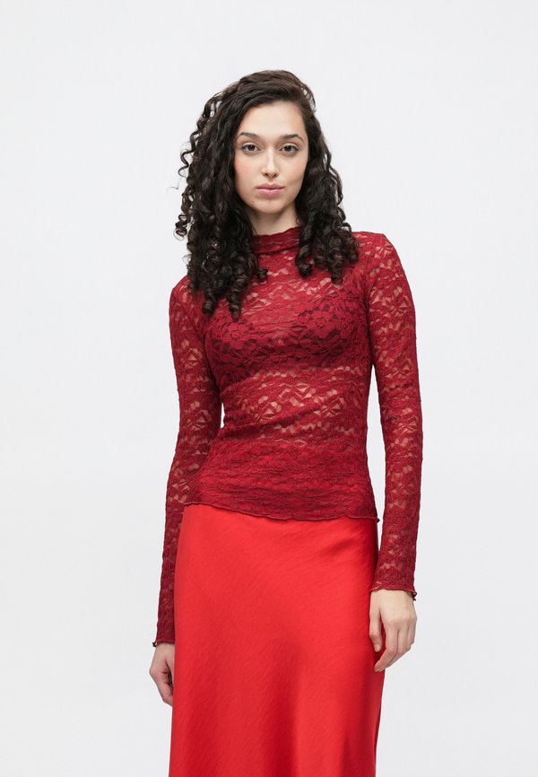 Vero Moda VMTALULA STRAIGHT  - Long sleeved top - biking red