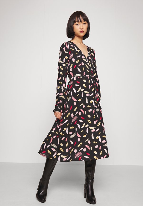 VILA Petite VILEAF  V NECK MIDI DRESS