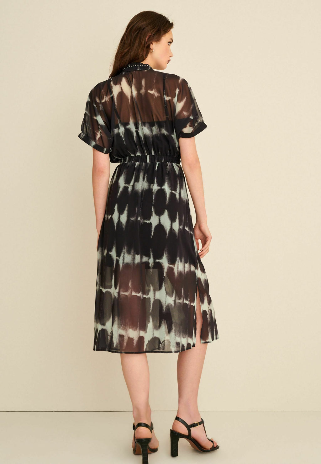 Next SHORT SLEEVE TIE WAIST MIDI DRESS