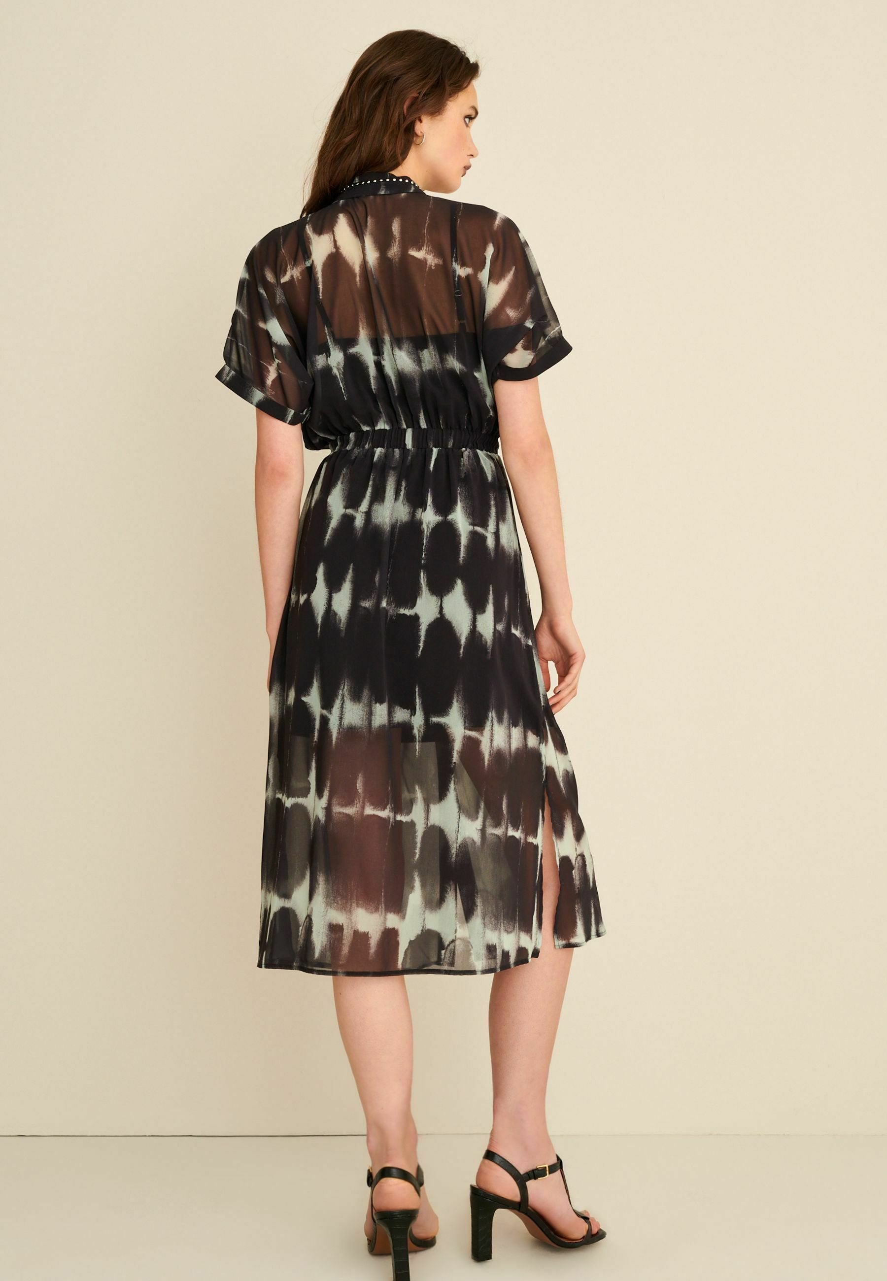 Next SHORT SLEEVE TIE WAIST MIDI DRESS