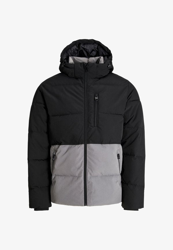Jack & Jones JJEOWEN PUFFER SN PLS - Winter jacket - castlerockdetail:black blocking