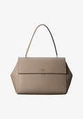 Calvin Klein EMBLEM SATCHEL - Handbag - desert taupe