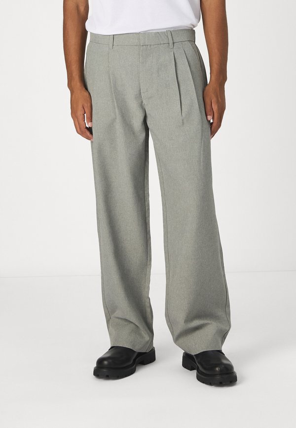 Jack & Jones Classic Wide Leg Fit - Trousers - light grey melange