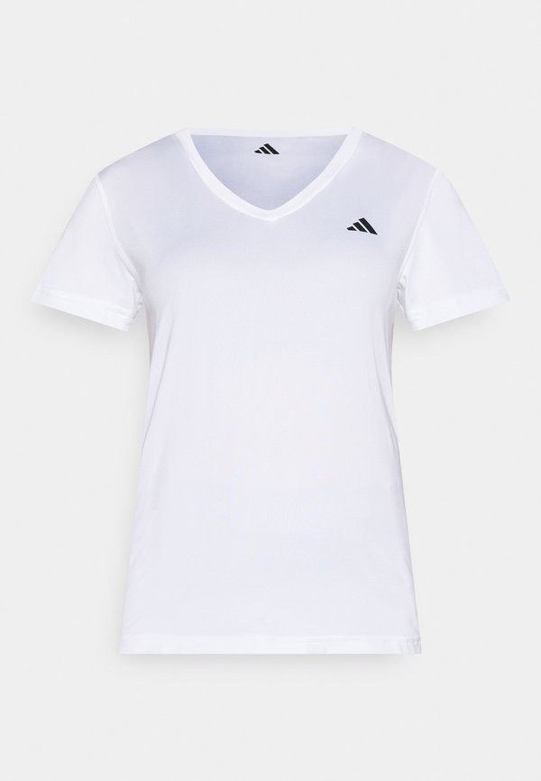 adidas Performance WORKOUT ESSENTIALS V NECK - Sports T-shirt - white