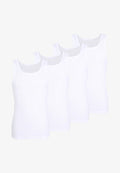 TOM TAILOR 4ER PACK - Undershirt - weiß hell uni