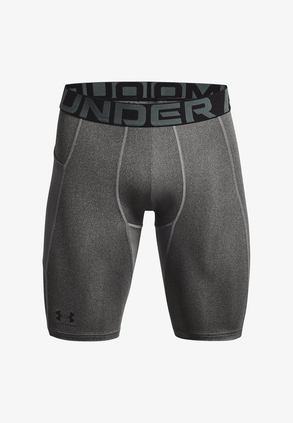 Under Armour HEATGEAR POCKET - Short running tights - heather / black