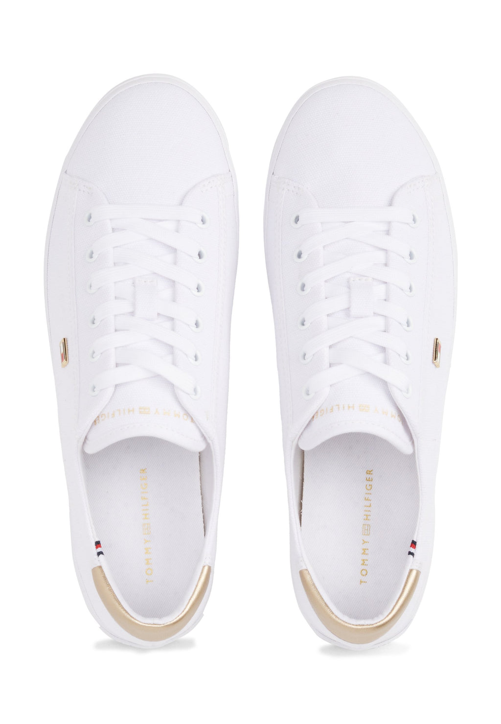 METALLIC HEEL CANVAS TRAINERS Media 4