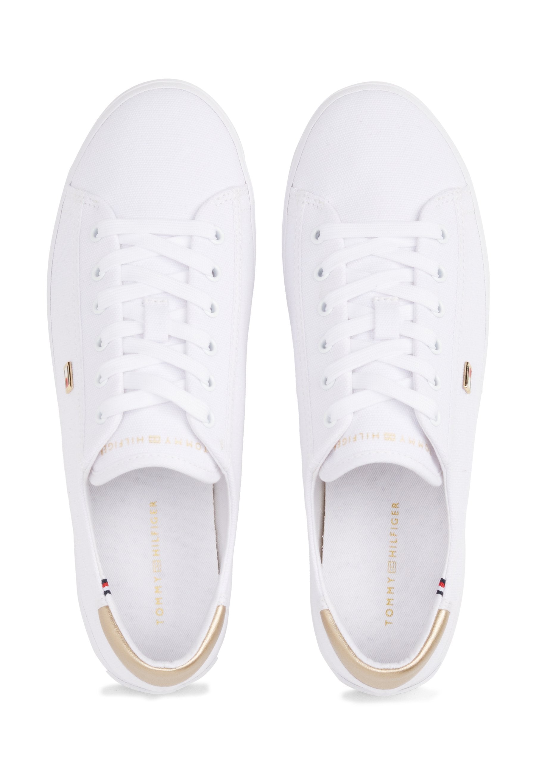METALLIC HEEL CANVAS TRAINERS Media 4